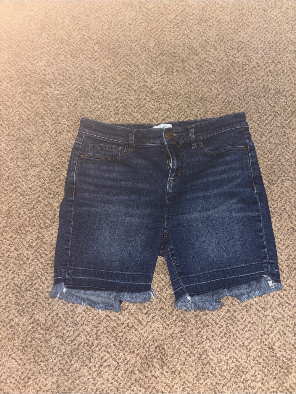 Loft Outlet  Wash Denim Frayed Hem Shorts 4